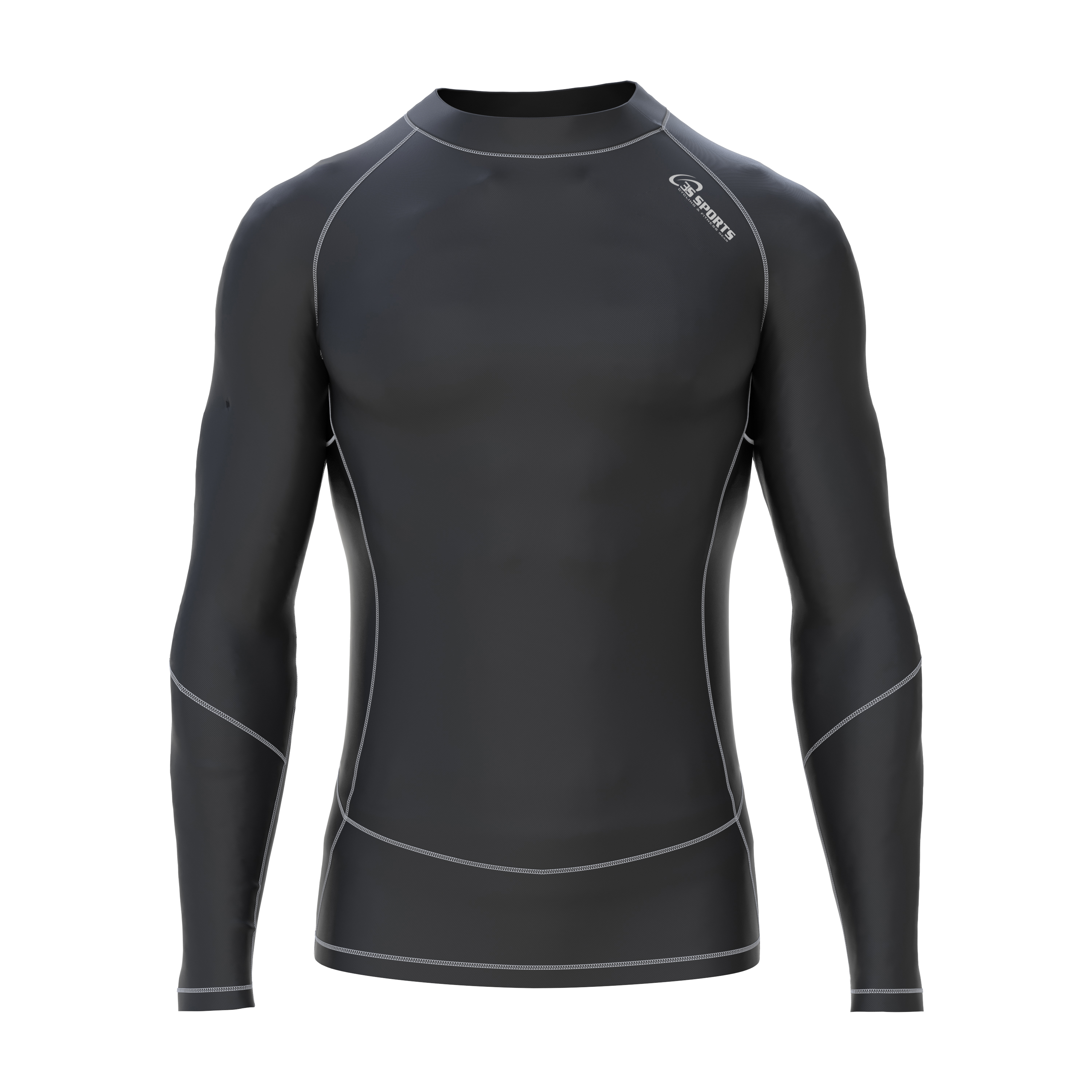 Gym Fitness Compression Wear #Comp Set_Shirt Black_01